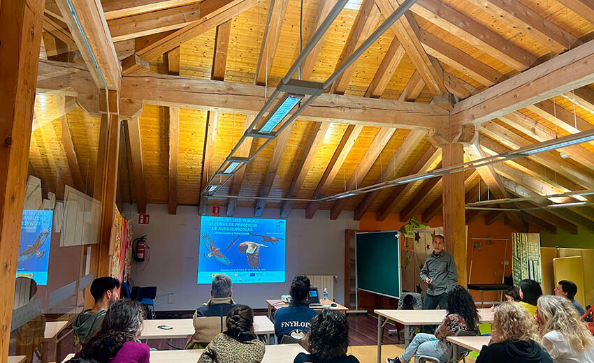 Presencia de aves rupícolas charla